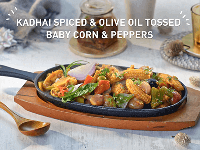 Figaro | Recipe of Goodness- Kadhai Spice & Olive Oil tossed Babycorn & Peppers